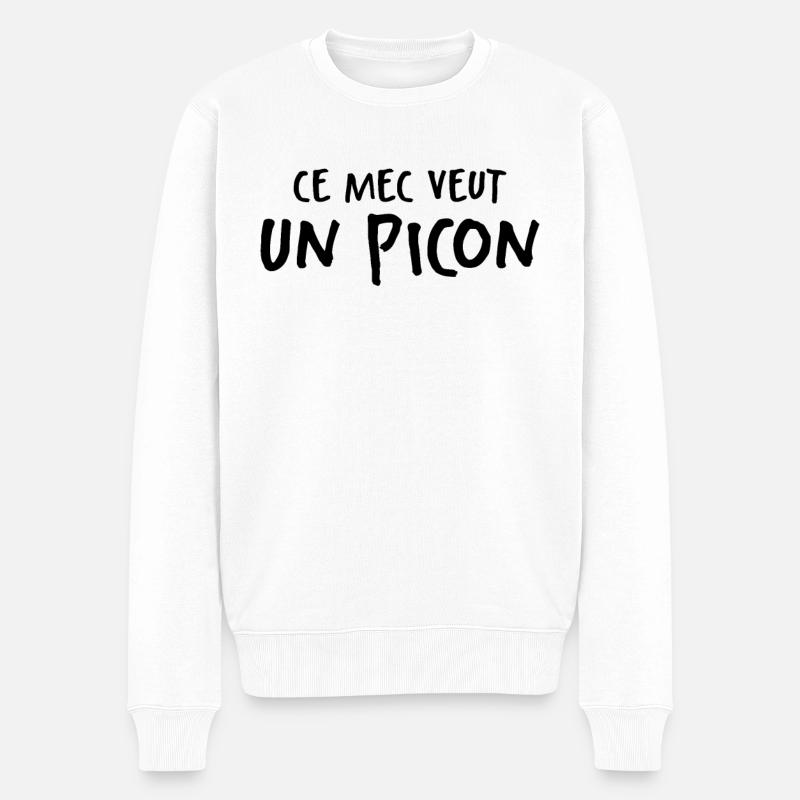 Ce Mec Veut Un Picon - Pull Premium bio Homme - blanc