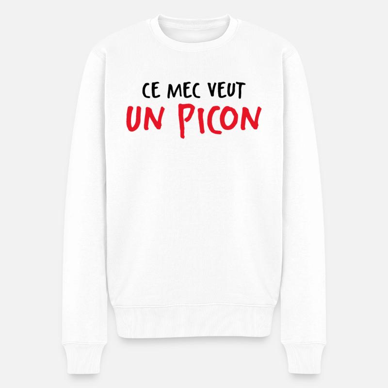 Ce Mec Veut Un Picon - Pull Premium bio Homme - blanc