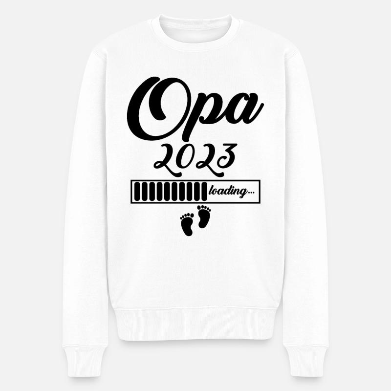 Opa 2023 - Männer Premium Bio Pullover - Weiß