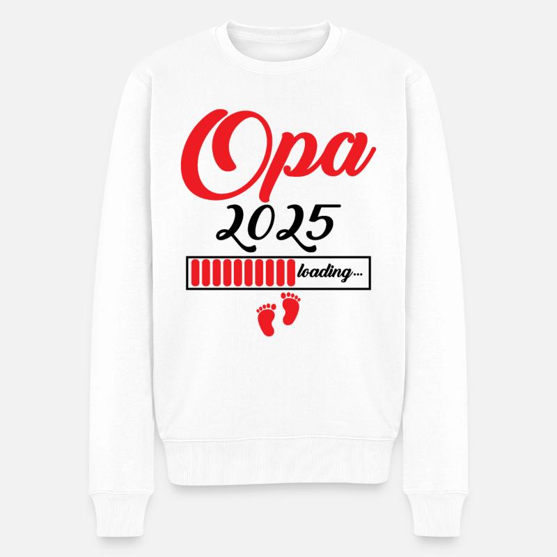 Opa 2025 - Männer Premium Bio Pullover - Weiß