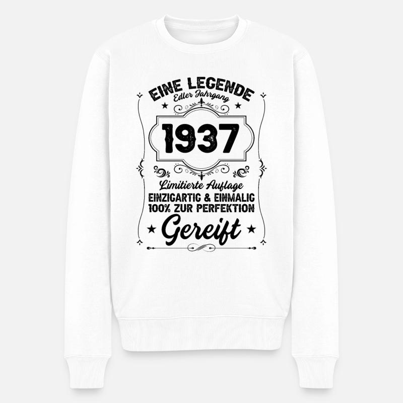 Limited Edition 1937 - Männer Premium Bio Pullover - Weiß