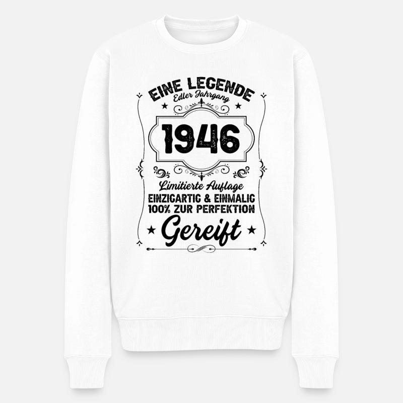 1946 - Qualität - Männer Premium Bio Pullover - Weiß