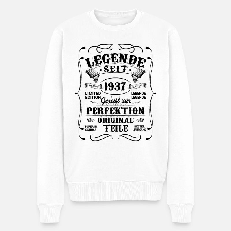Limited Edition 1937 - Männer Premium Bio Pullover - Weiß