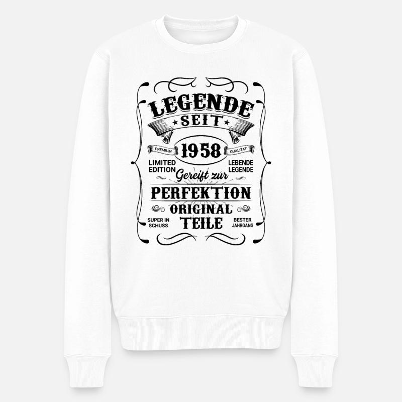 Legende seit 1958 - Männer Premium Bio Pullover - Weiß