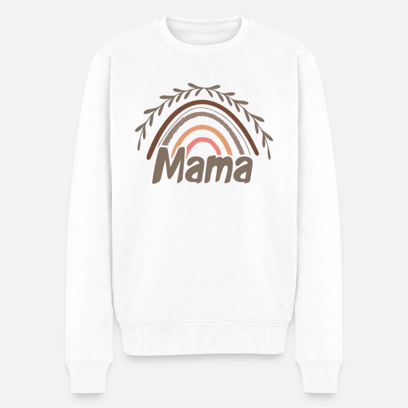 mama pastel arc-en-ciel amour - Pull Premium bio Homme - blanc