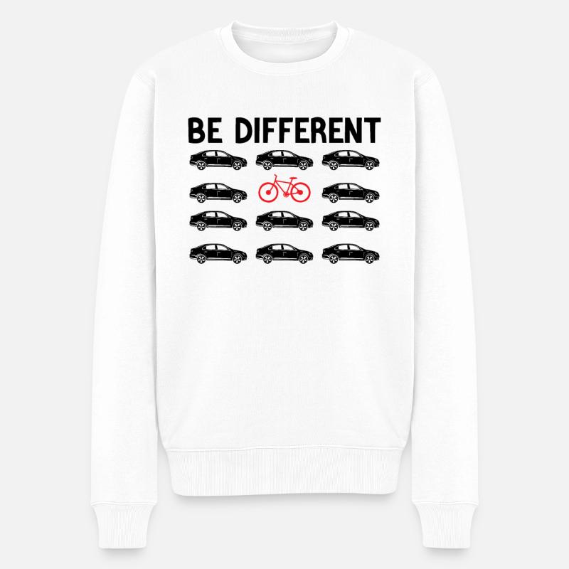 Vélo vélo vélo vélo selle monovitesse - Pull Premium bio Homme - blanc