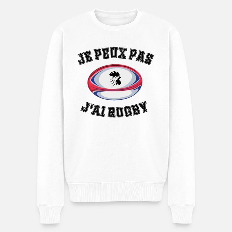 Pas Dispo, Rugby Oblige - Pull Premium bio Homme - blanc