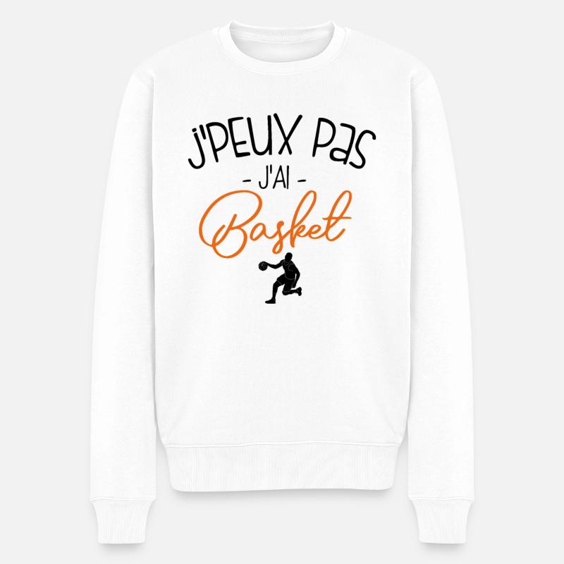 Pas Dispo, Basket Oblige - Pull Premium bio Homme - blanc