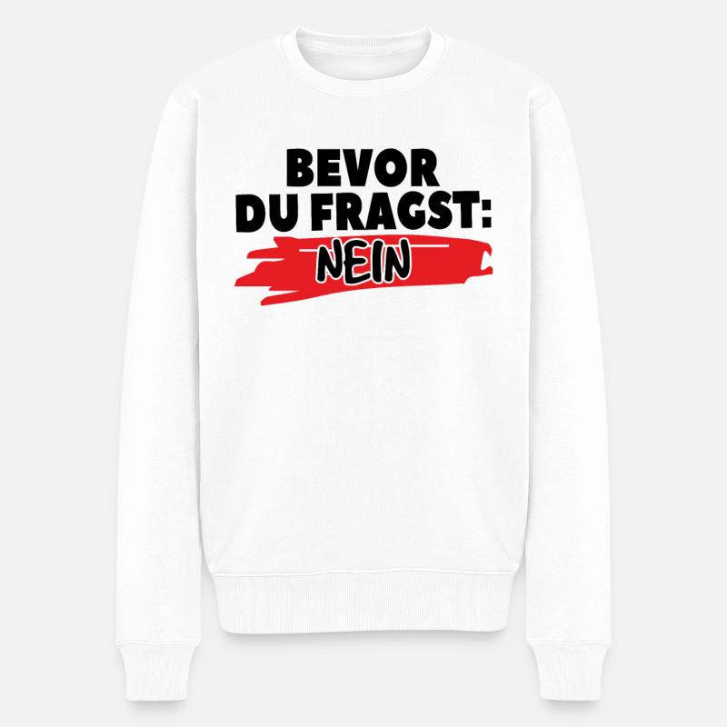 Vorherige Klärung: Nein - Männer Premium Bio Pullover - Weiß