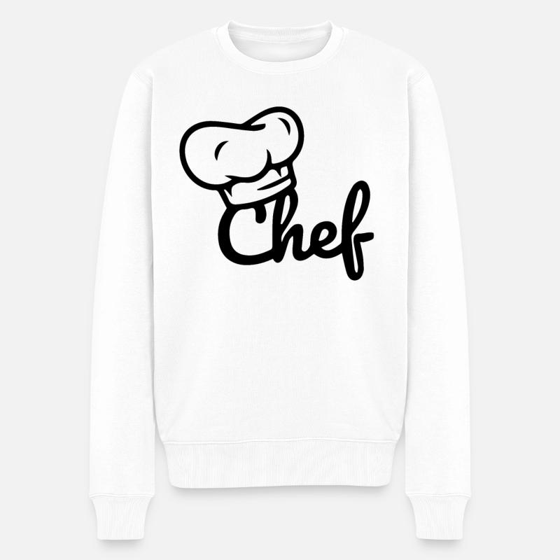 Personalisierter Küchenchef - Männer Premium Bio Pullover - Weiß