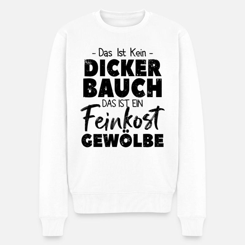 Feinkostgewölbe Spaß - Männer Premium Bio Pullover - Weiß