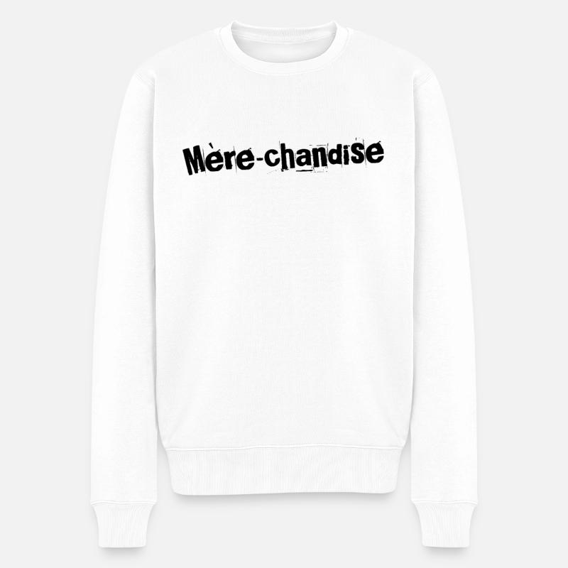 "Mère-chandise Éternelle" (Eternal Motherhood) - Pull Premium bio Homme - blanc