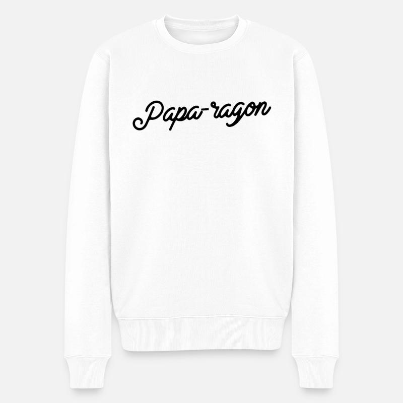 Papa-ragon Magic - Pull Premium bio Homme - blanc