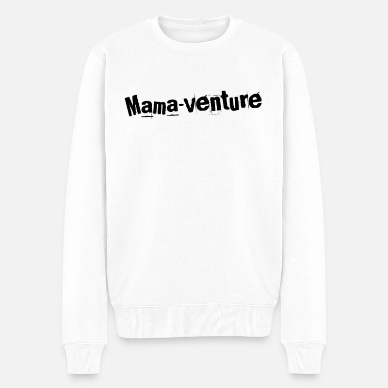 Mama-venture Aventure Maternelle - Pull Premium bio Homme - blanc
