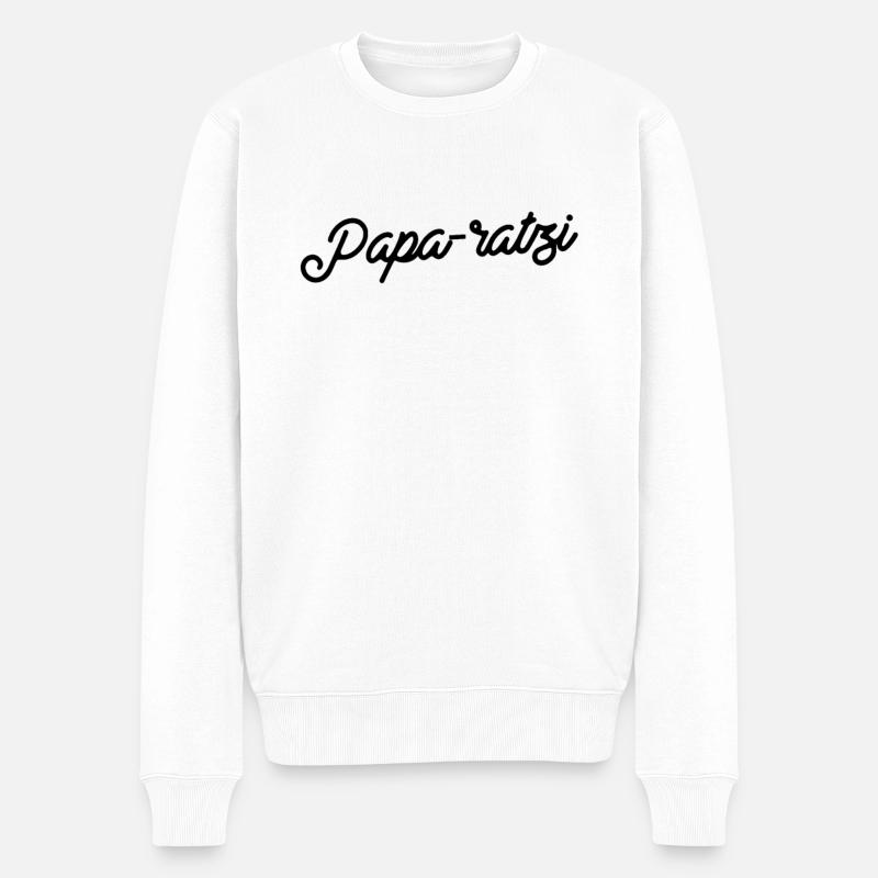 Papa-ratzi Chic - Pull Premium bio Homme - blanc