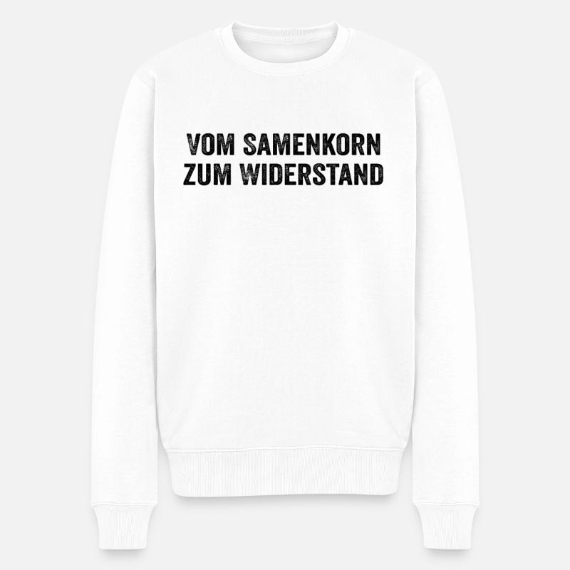 Bauernstolz Traktor - Männer Premium Bio Pullover - Weiß
