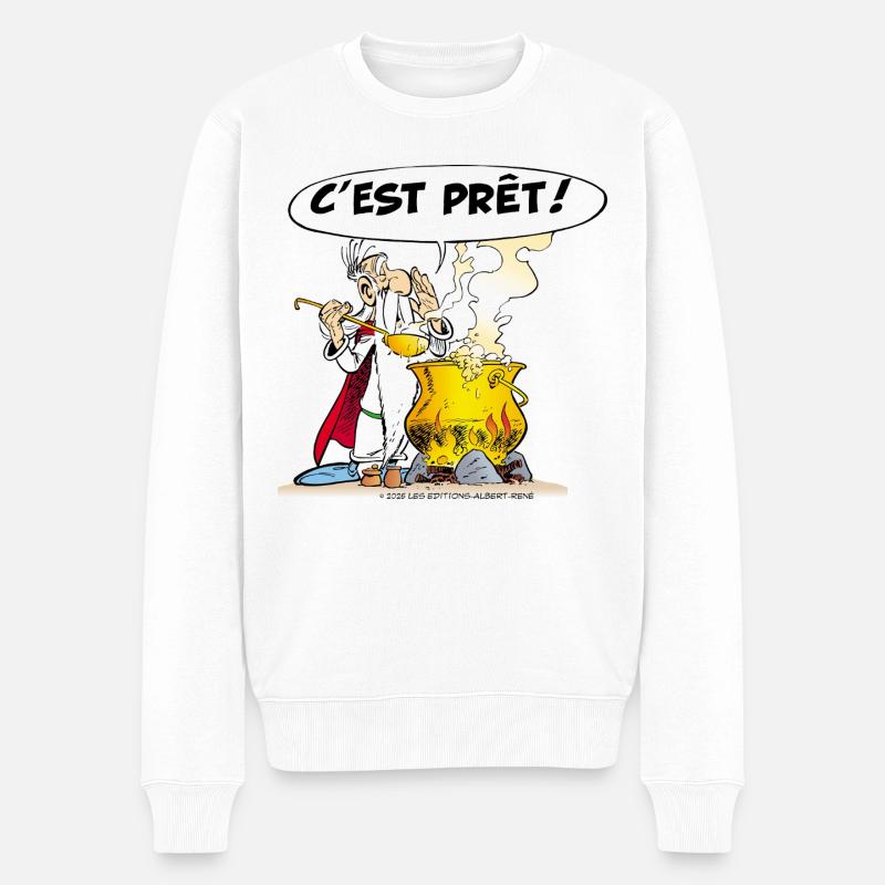 Asterix & Obelix - Miraculix Zaubertrank - Männer Premium Bio Pullover - Weiß