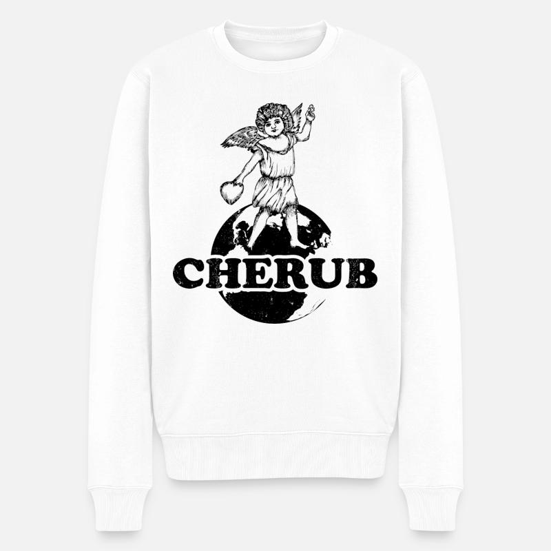 Cherub - Männer Premium Bio Pullover - Weiß