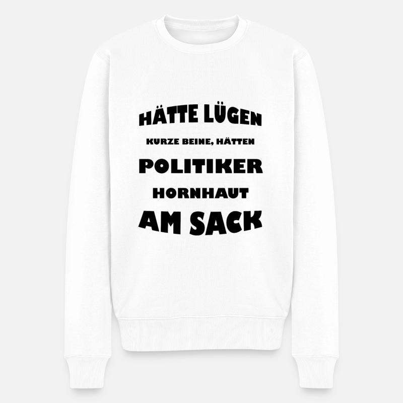 Politik - Männer Premium Bio Pullover - Weiß