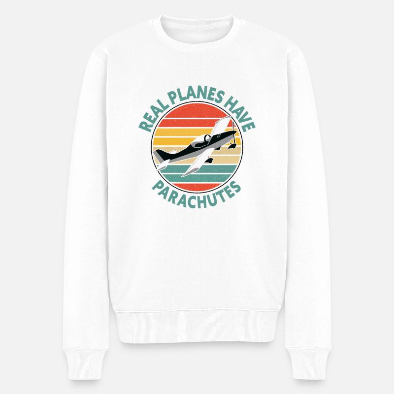 Ultraleichtflieger Breezer B400 Pilot Flugzeug - Männer Premium Bio Pullover - Weiß