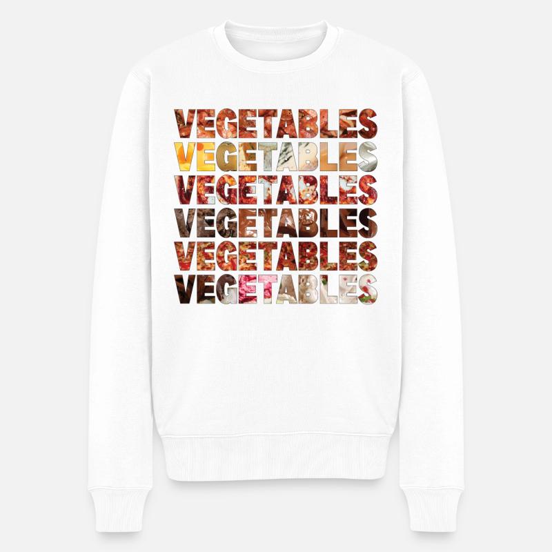 Gemüse - Männer Premium Bio Pullover - Weiß