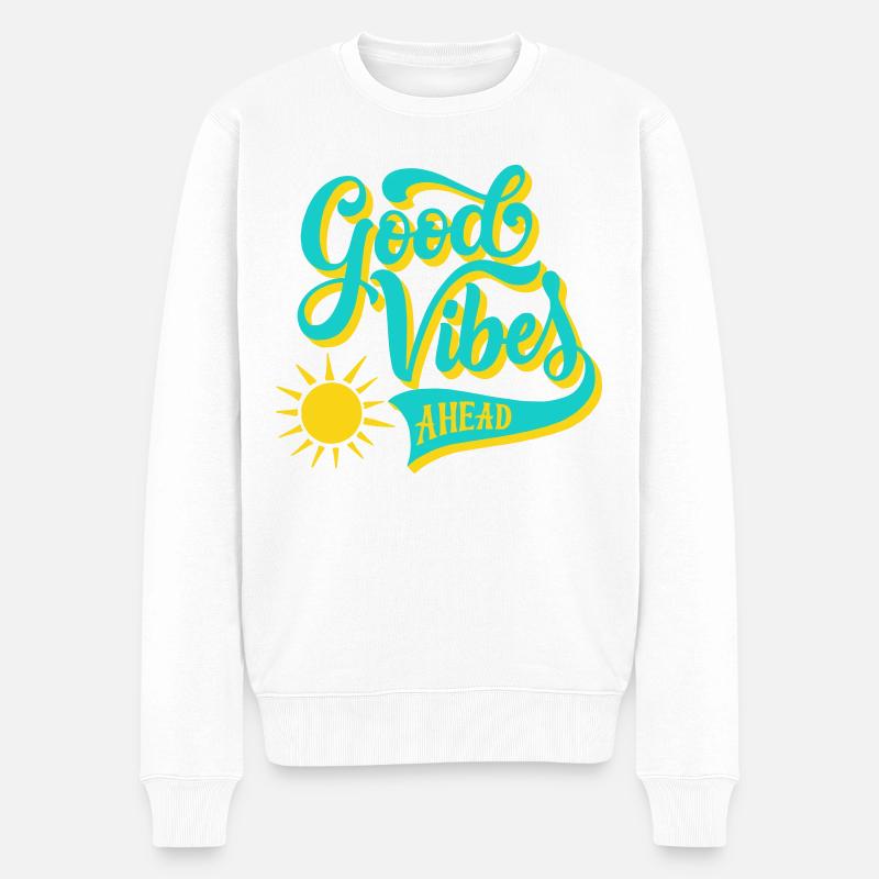 Bonnes vibrations - Pull Premium bio Homme - blanc