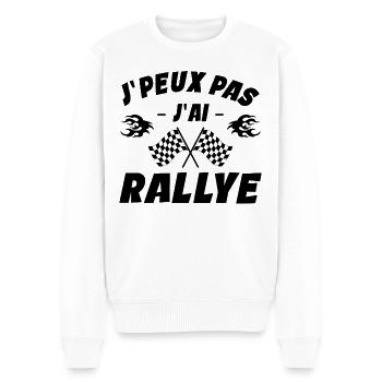 Je Peux Pas J'ai Rallye - Pull Premium bio Homme - blanc - Devant - Thijin (182cm)