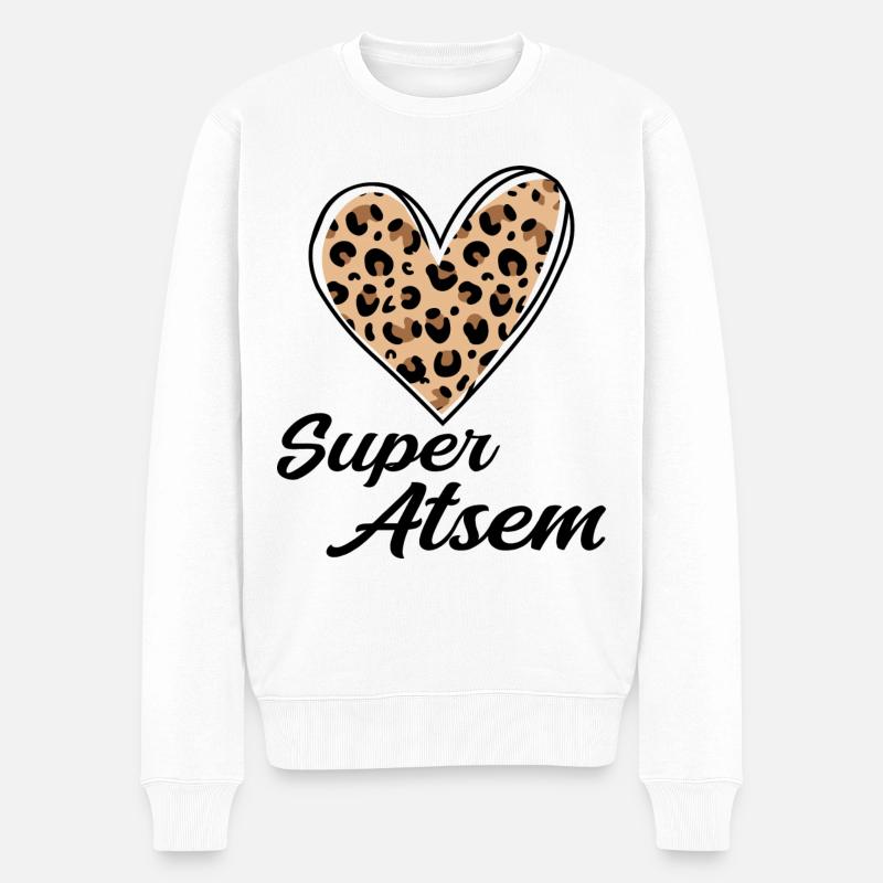 Super atsem - Männer Premium Bio Pullover - Weiß
