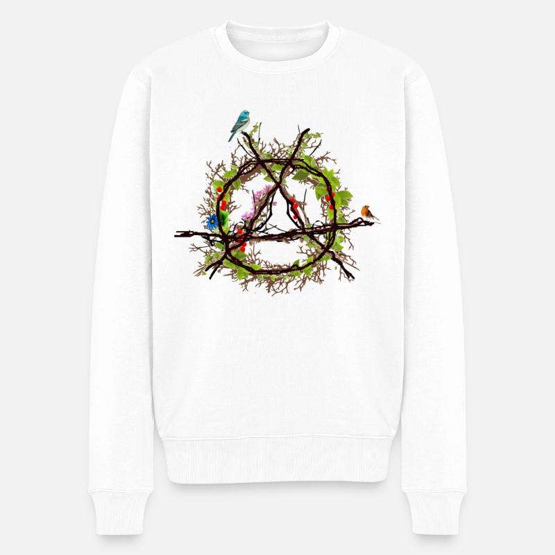 logo de l'anarchie verte - Pull Premium bio Homme - blanc