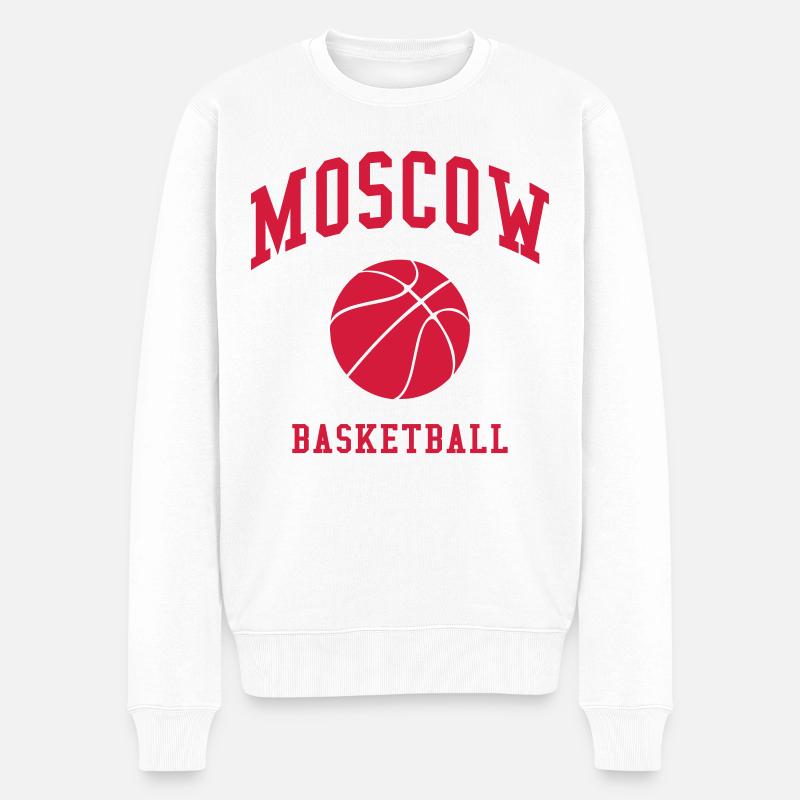 Moscow Basketball - Männer Premium Bio Pullover - Weiß