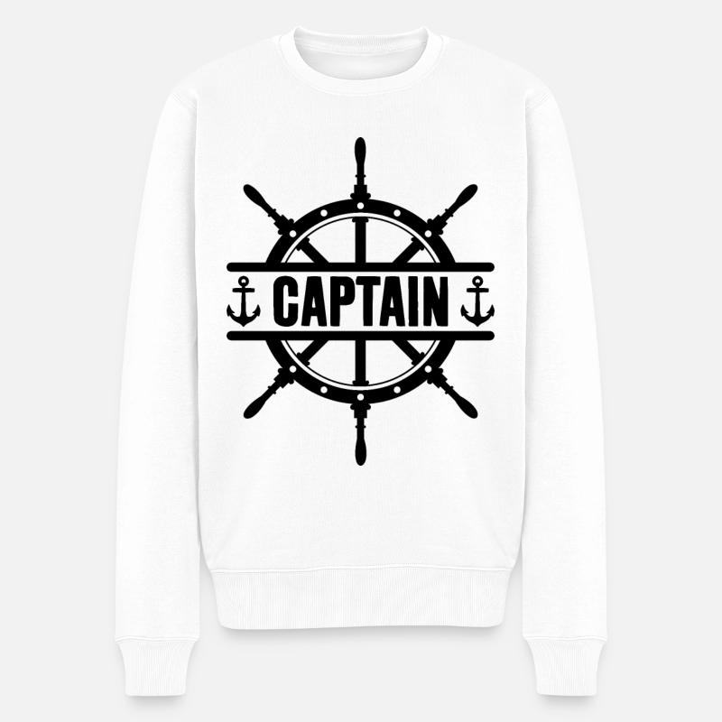 Capitaine capitaine - Pull Premium bio Homme - blanc