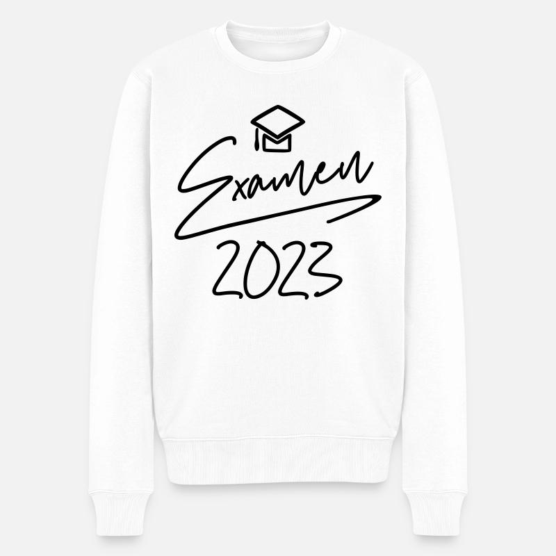 Examen 2023 - Männer Premium Bio Pullover - Weiß