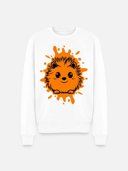 Hérisson, Animal, Bébé - Pull Premium bio Homme - blanc