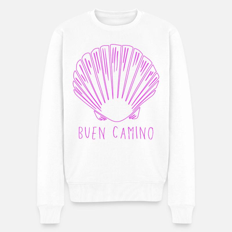 Buen Camino de Saint-Jacques-de-Compostelle - Pull Premium bio Homme - blanc