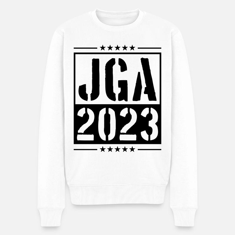 Jga 2023 Junggesellenabschied - Männer Premium Bio Pullover - Weiß