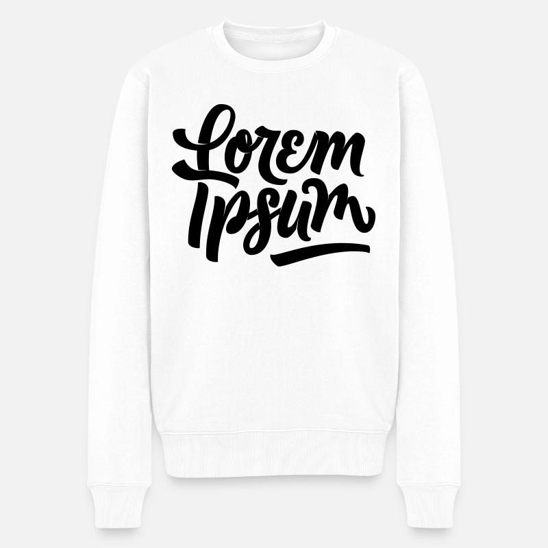 Lorem Ipsum - Pull Premium bio Homme - blanc