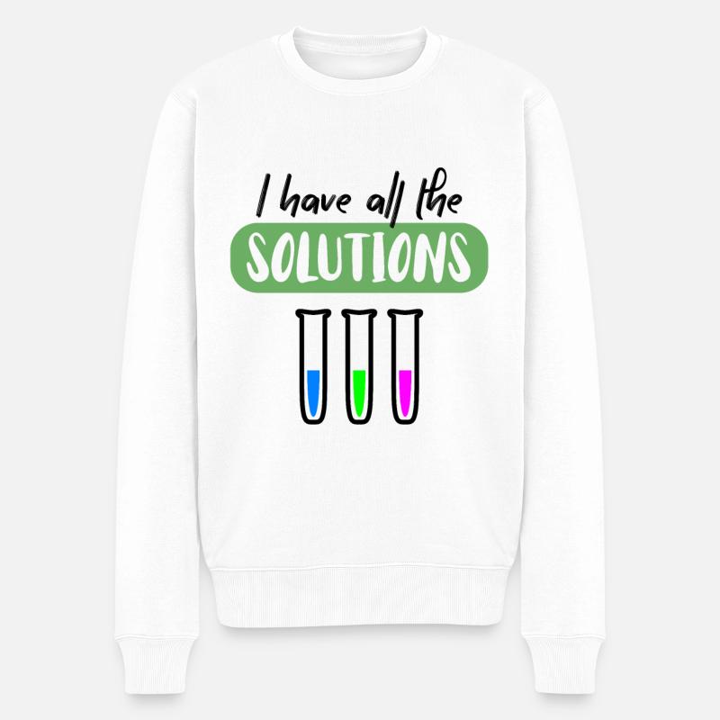 Chemiker - Männer Premium Bio Pullover - Weiß