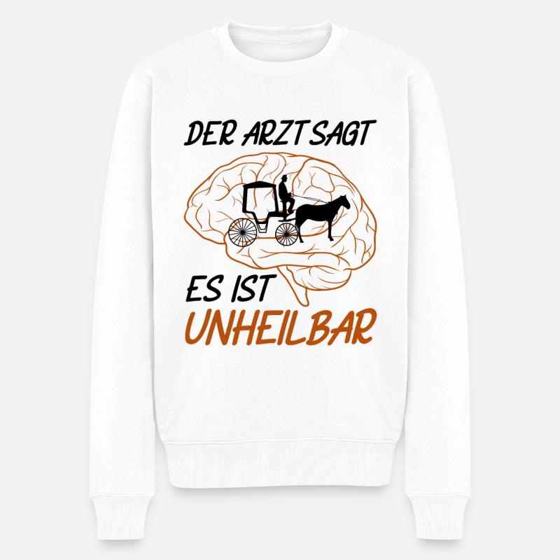 Kutscher Kutsche Pferdekutscher Kutschieren - Männer Premium Bio Pullover - Weiß