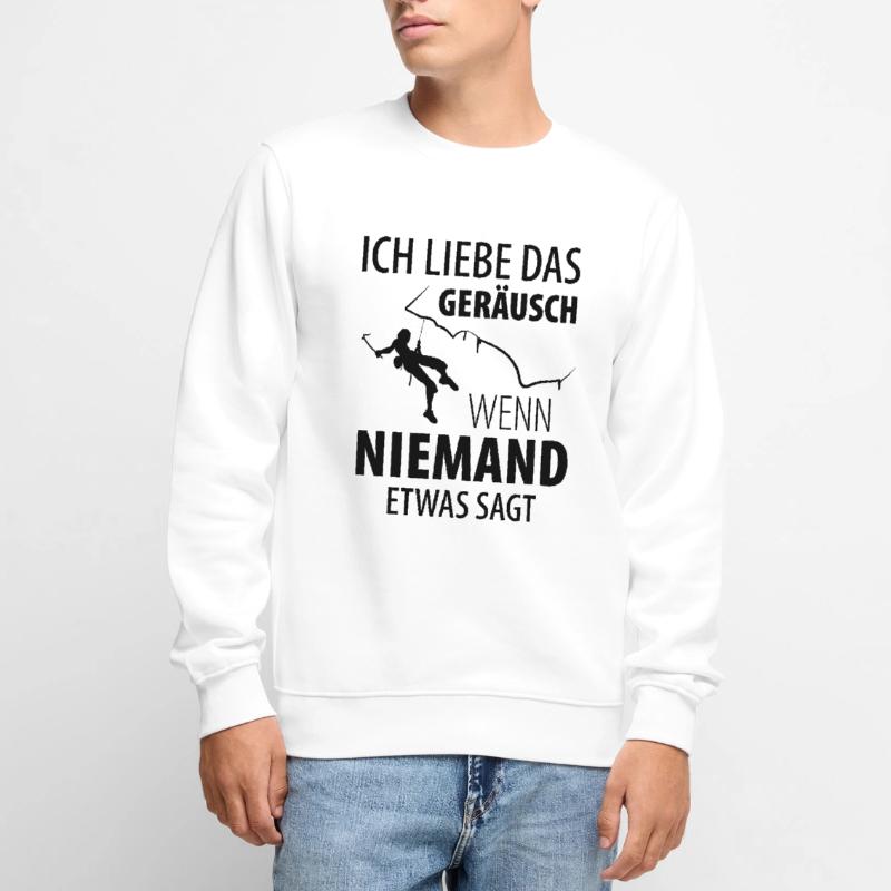 Eisklettern Eiskletterer Eispickel Männer Premium Bio Pullover
