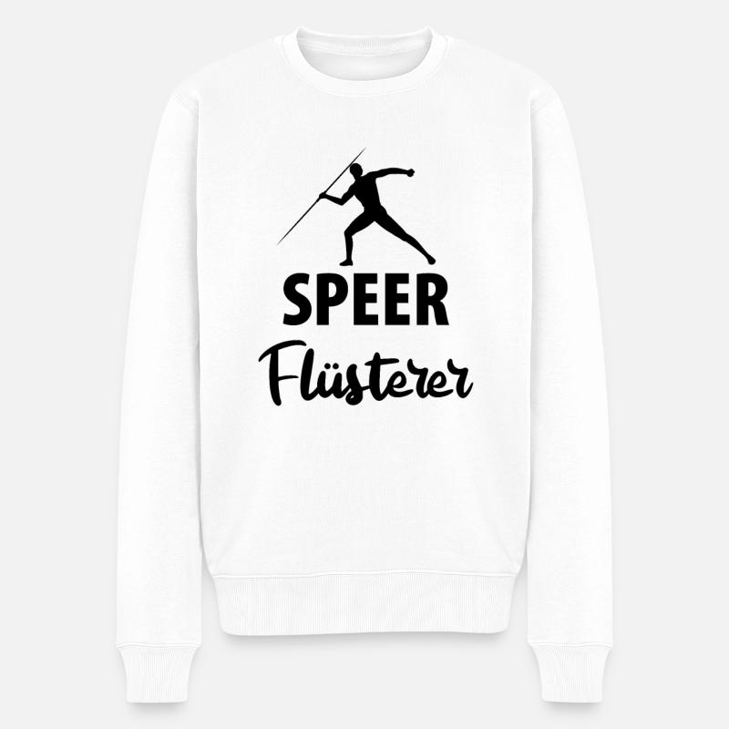 Speerwurf Speerwerfen Speerwerfer Herren Vater - Männer Premium Bio Pullover - Weiß