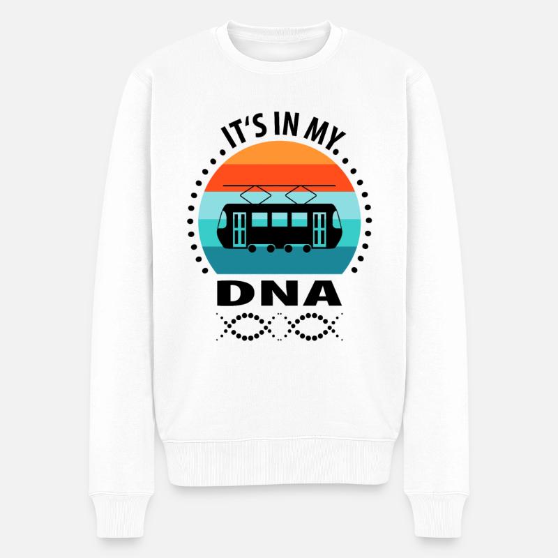 Straßenbahnfahrer Straßenbahn Stadtbahn Tram - Männer Premium Bio Pullover - Weiß