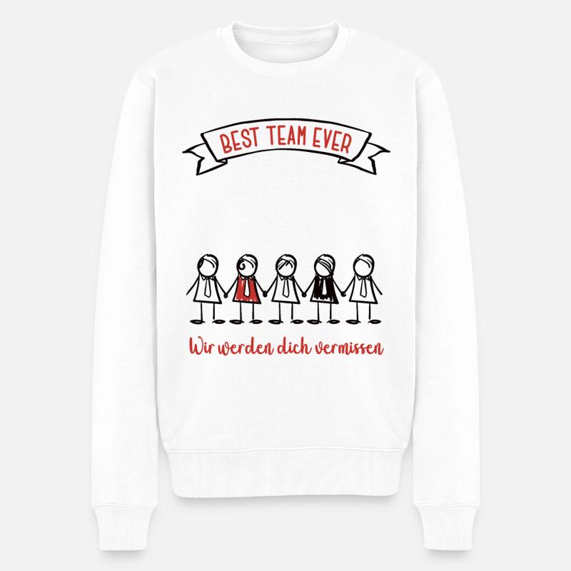 Best Team Ever Kollege Abschied Jobwechsel Arbeit - Männer Premium Bio Pullover - Weiß