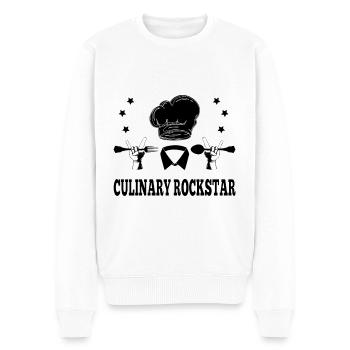 Cooking Star - Chef Gift Idea - Men's Premium Organic Jumper - white - Front - Thijin (182cm)
