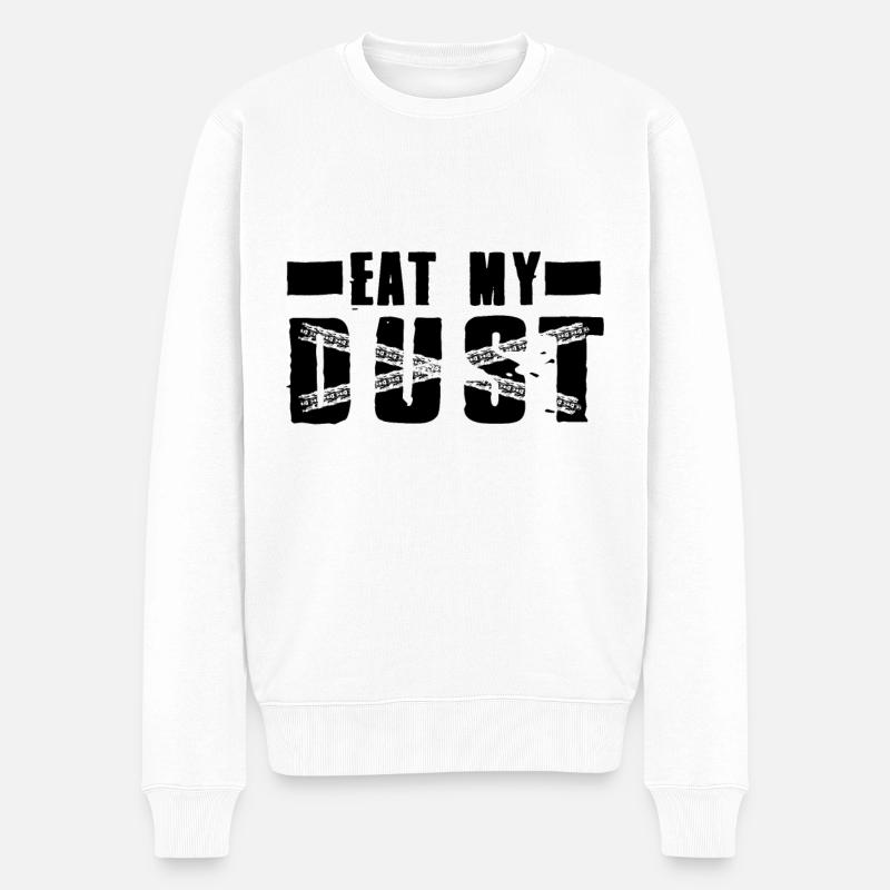 Motorsport Racing Spruch Rennfahrer Geschenkidee - Männer Premium Bio Pullover - Weiß