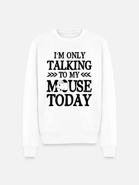 avec ma souris - Pull Premium bio Homme - blanc