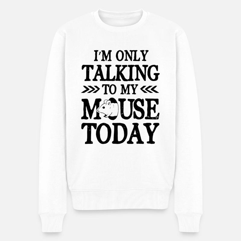 mit meiner maus - Männer Premium Bio Pullover - Weiß