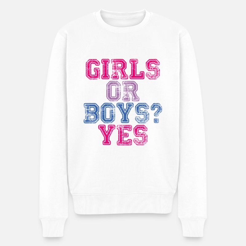 Filles ou garçons? Oui - Pull Premium bio Homme - blanc