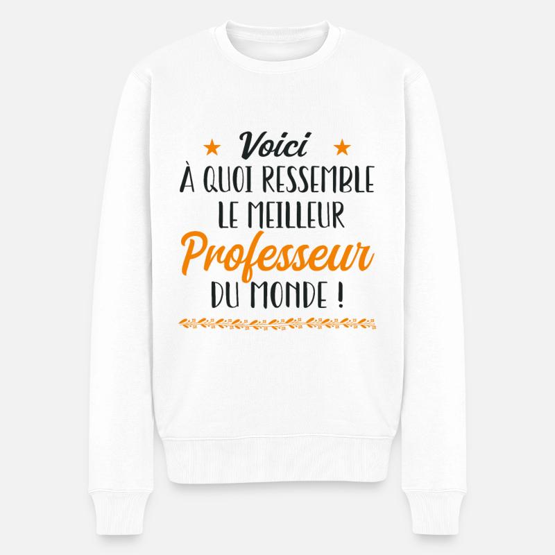 le meilleur professeur du monde - Pull Premium bio Homme - blanc