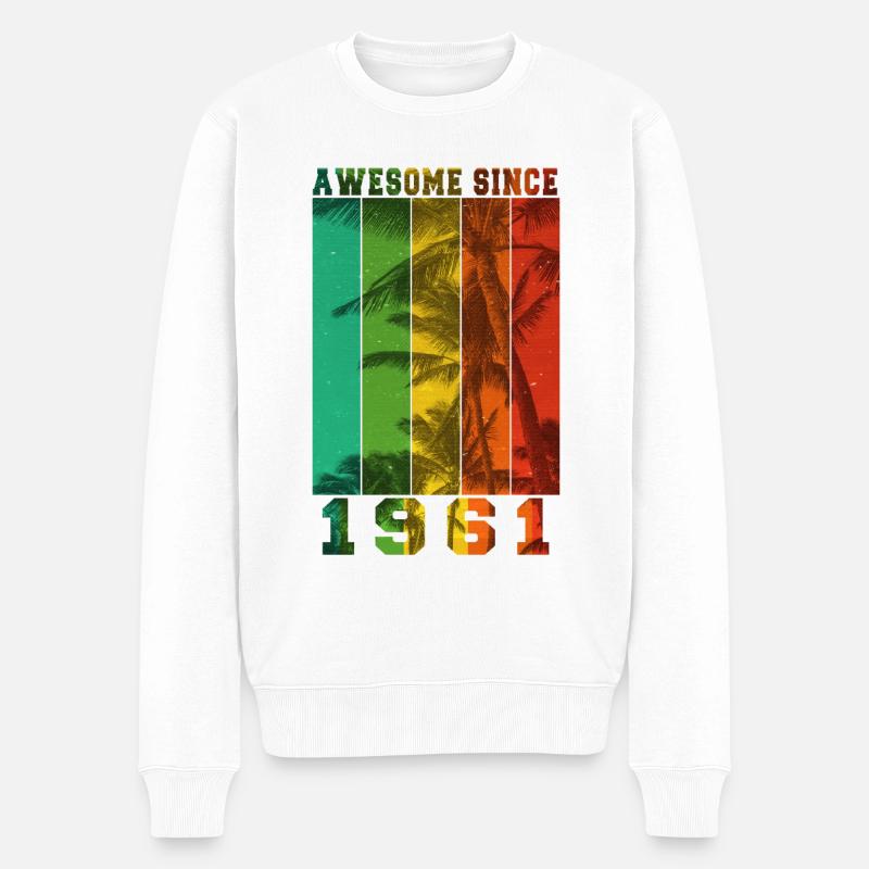Großartig seit 1961 - Männer Premium Bio Pullover - Weiß
