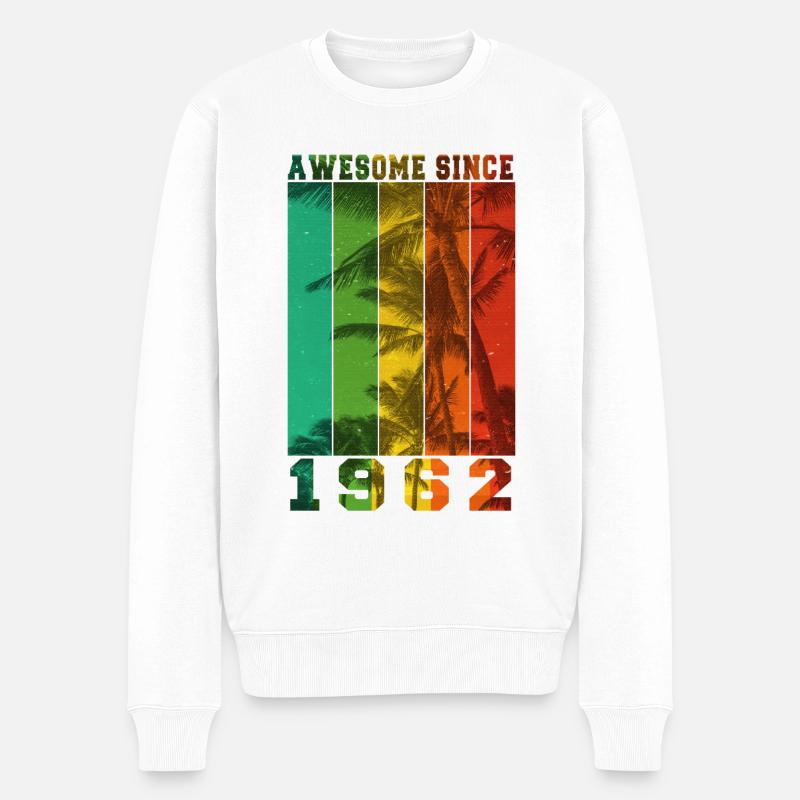 Großartig seit 1962 - Männer Premium Bio Pullover - Weiß